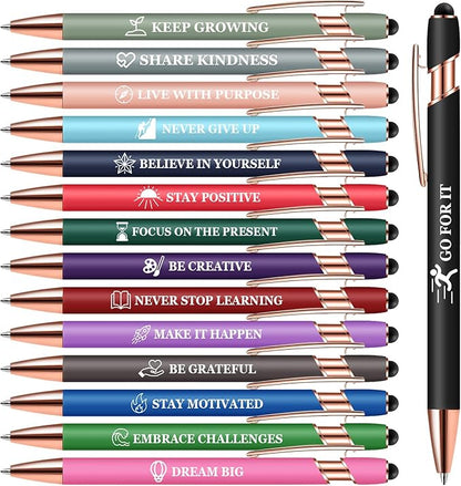 Vebermo 15 Pack Motivational Pen Set by Vebermo