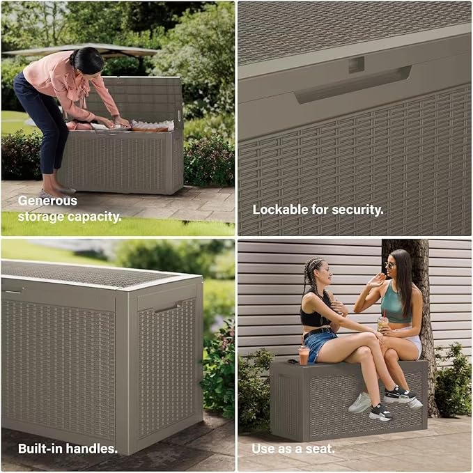 Yardgrace Heavy-Duty 150 Gallon Waterproof Deck Storage Boxes - Image 7