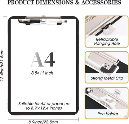 6 Pack Clipboards Bulk with Pen Holder, Thickened Nursing Clip Boards 8.5x11 - Image 3