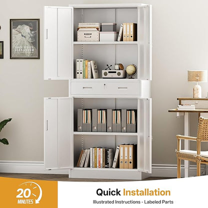 TaskStorz Metal Storage with 1 Drawer, Steel Storage File Cabinet - Image 5
