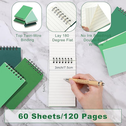 Tenceur 8 Pcs Pocket Notebook Bulk Small 3x5 Inch Spiral Notepads Mini Top - Image 2