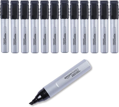 Amazon Basics Large Chisel Tip Permanent Markers by AmazonBasics