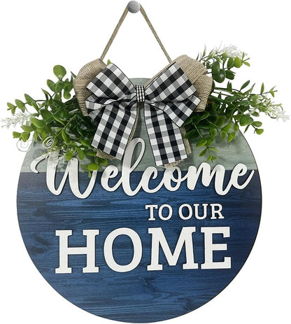 VPDTVK Welcome Sign for Front Door, Rustic Welcome Door Sign Outdoor Wreaths by Unknown