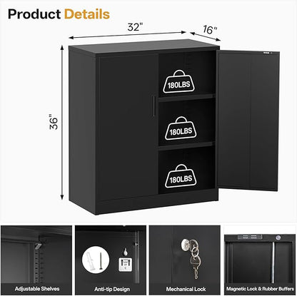 TaskStorz Metal Garage Storage Cabinets，Metal File Cabinet - Image 3