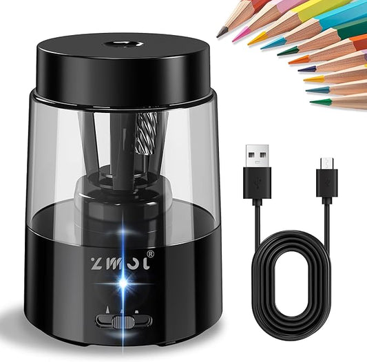 ZMOL Electric Pencil Sharpener, Automatic Pencil Sharpeners Kids, Battery by ZMOL