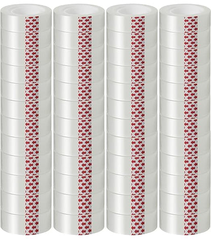GIBIBU 48 Rolls Transparent Tape Refills, Glossy Gift Wrap Tapes by GIBIBU