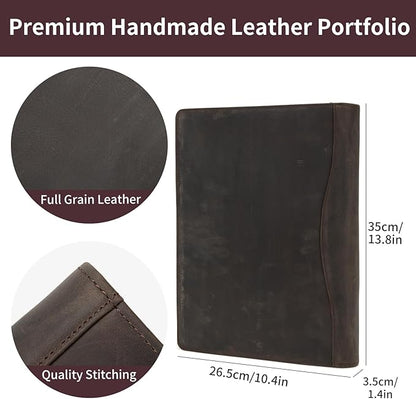 Geslun Personalized Genuine Leather 3 Ring Binder, Custom Engraved 8.5 x 11 - Image 5