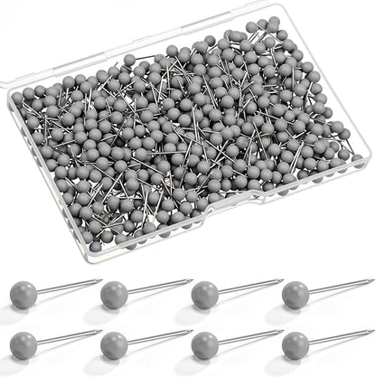 WILLBOND 500 Pack Map Push Pins Map Tacks Small Round Head Push Pins Thumb Tacks by Willbond+Technology+Limited