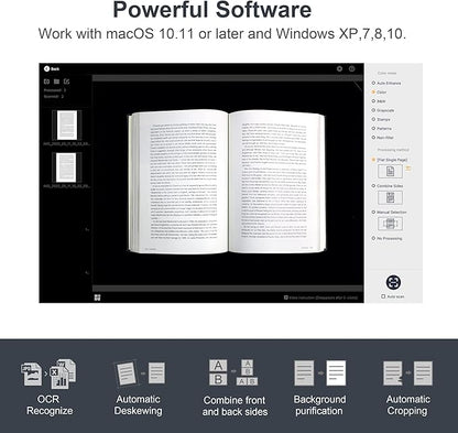 CZUR ET18 Pro Professional Document Scanner, 2nd Gen Auto-Flatten & Deskew Tech - Image 4
