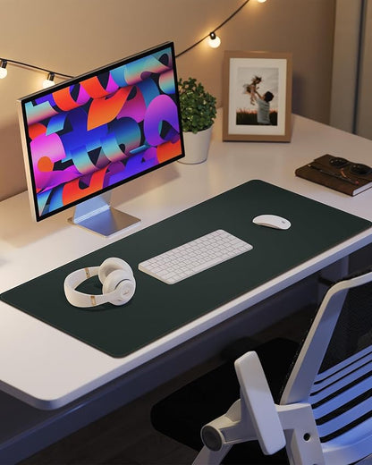 Leather Desk Pad Protector, Non-Slip PU Leather Blotter, Laptop Desk Pad - Image 6