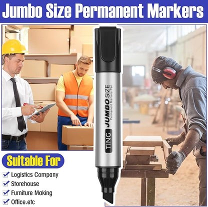 Fuutreo 32 Pcs Jumbo Permanent Markers Bulk Large Chisel Tip Permanent Markers - Image 6