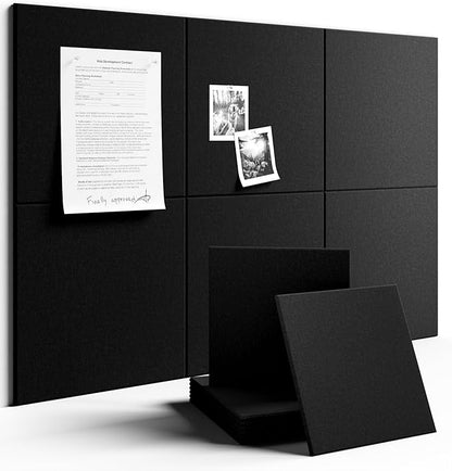 Fluxynara Large Felt Bulletin Board 36" x 24" Cork Board Alternative-6 Pack by FLUXYNARA