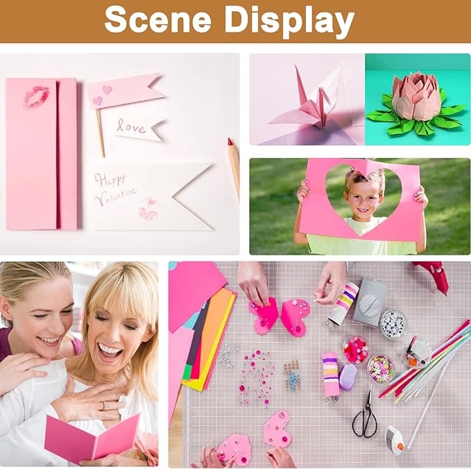 Silunkia 40 Sheets Candy Pink Cardstock 8.5 x 11 Craft Paper, 75lb Premium - Image 7