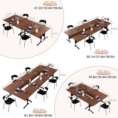 Conference Table Flip Top Mobile Conference Room Tables, Folding Conference - Image 2