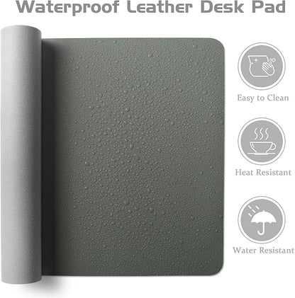 Aothia Leather Desk Pad Protector, Office Desk Mat, Large Mouse Pad, Laptop - Image 4