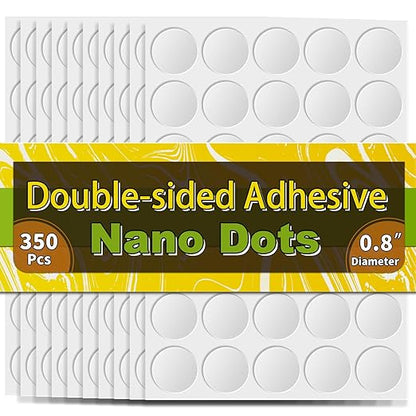 Piteno® 350Pcs Double Sided Adhesive Dots, 0.8" Clear Removable Sticky Adhesive by Piteno