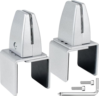 2 Packs Sneeze Guard Support, Aluminum Vertical Partition Board Clamp, Acrylic by First-zgel
