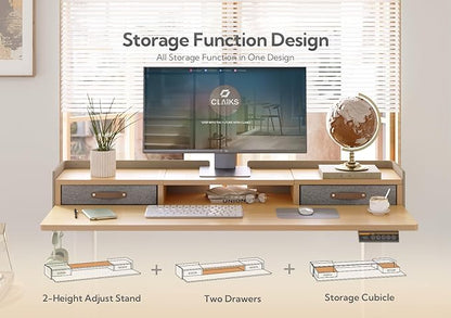 Claiks Standing Desk with Drawers, Stand Up Electric Standing Desk Adjustable - Image 4