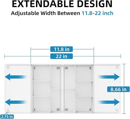 Marbrasse Expandable Desk Drawer Organizer, Mesh Drawer Organizer Tray - Image 2