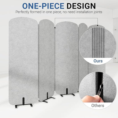 Natwind 5 Panel 122.8 x 71 in Office Room Privacy Protect Space Divider - Image 4