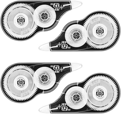 JEFURE 4 Pcs Correction Tape, 39.37 Ft White Wrong Out Tear-Resistant Bulk by JEFURE