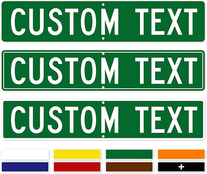 Custom Street Sign, Road & Address Sign, 8 Colors, Reflective Option, Mounting by MySignCenter