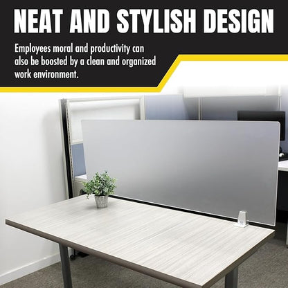 OBEX Frosted Acrylic Desk Mounted Privacy Panel - Image 7