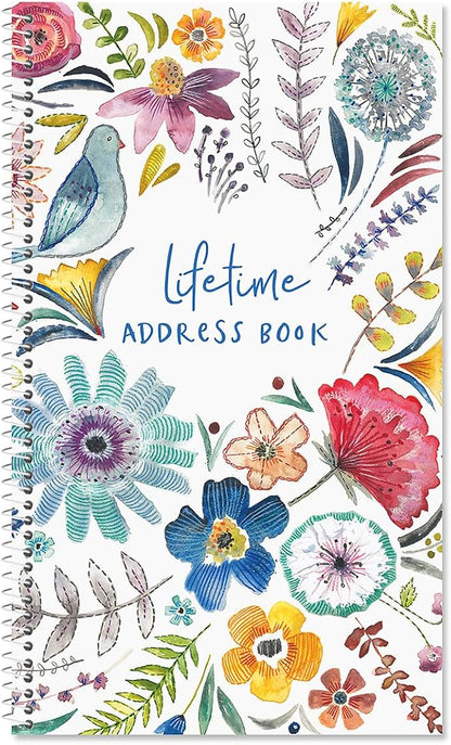 Current Embroidered Florals Address Book-94 Pages; Small 5" x 8-1/2" Size by Current