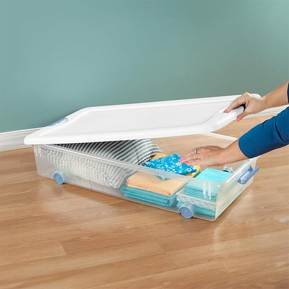 Sterilite 12-Pack Latching Box, Under Bed Storage Bins - Image 6