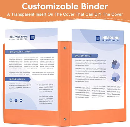 CIXILDTS 6-Pack 1-Inch Round Ring Binder, Standard 3 Ring Binder Fit Letter - Image 5