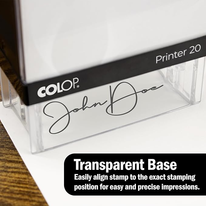COLOP Small Size Self Inking Custom Signature Stamp - Image 2