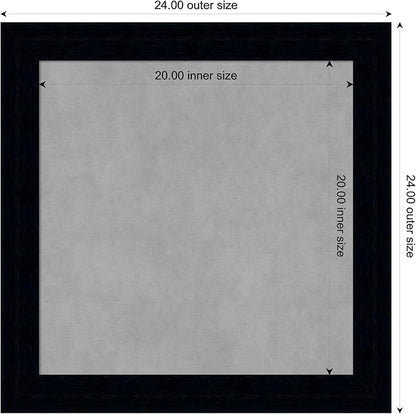 Amanti Art Black Framed Magnetic Board 24x24 Medium Vision Board - Image 3