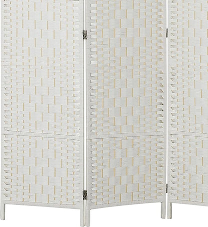 HOMCOM Room Divider, 3 Panel Folding Privacy Screen, 6FT Tall Portable Wicker - Image 9