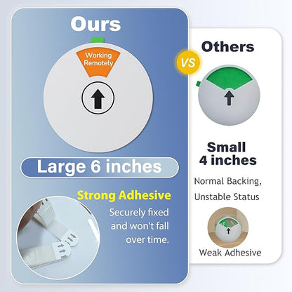Baby Noah Out Of Office Sign for Door, 6 Options Status Private Sign, In a - Image 2