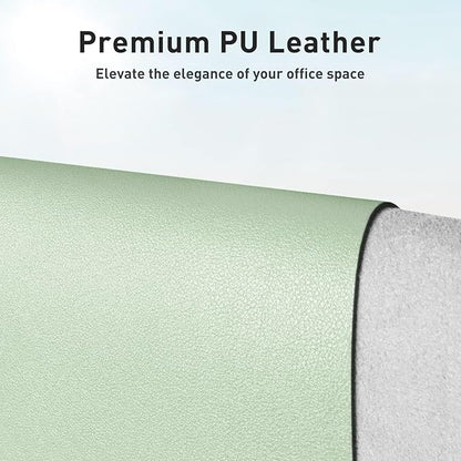 Aothia Faux Leather Desk Mat – Large Mouse Pad, Non-Slip PU Leather Blotter - Image 2