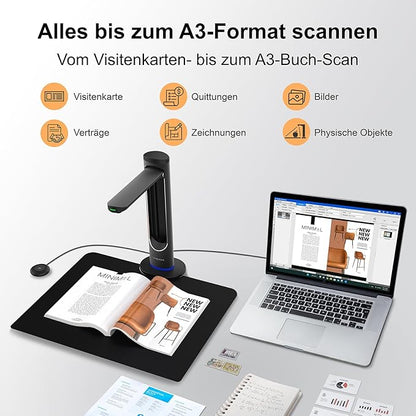 VIISAN K48 Book Scanners: 48MP Output, USB Camera - Image 3