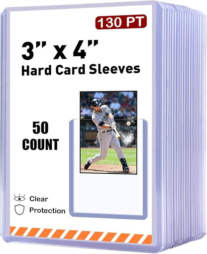 50ct 130pt 3"x4" Hard Card Sleeves by Unknown