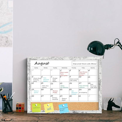 Dry Erase Calendar for Wall, 17x13 Inches Whiteboard Calendar Cork Board Combo - Image 8