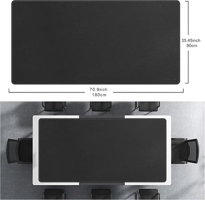 CENNBIE 71" x 35.5" Leather Desk Mat, Extra Large Desk Pad Blotter Protector - Image 2