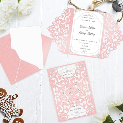 100 Sheets Pink Shimmer Cardstock 8.5 x 11 Iridescent Paper, Goefun 80lb Card - Image 6