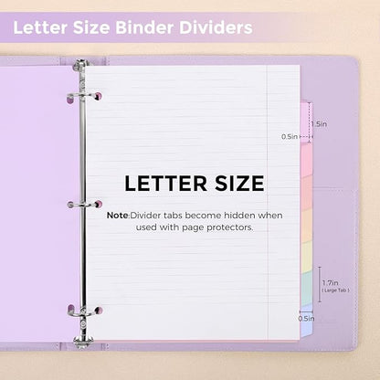 SKYDUE Durable Plastic 8-Tab Dividers, Big Tab Dividers - Image 3