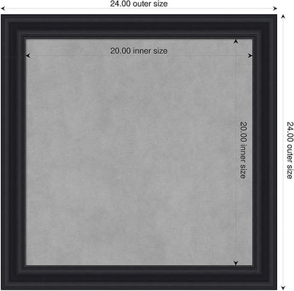 Amanti Art Black Framed Magnetic Board 24x24 Medium Vision Board - Image 2