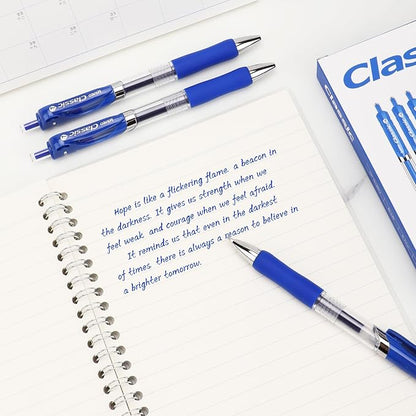 Lekreo Classic Retractable Gel Roller Pens, 0.7mm Fine Point - Image 3
