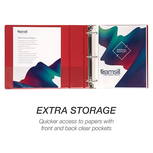 Samsill 2 Inch 3 Ring Binders, Made in USA, Economy Round Ring, 425 Sheet - Image 4