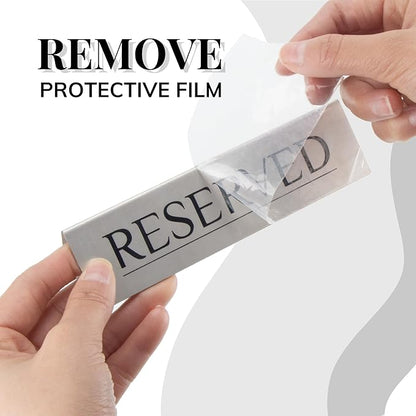 6 Reserved Table Signs – Silver Stainless Steel | Elegant, Durable & Reusable - Image 4