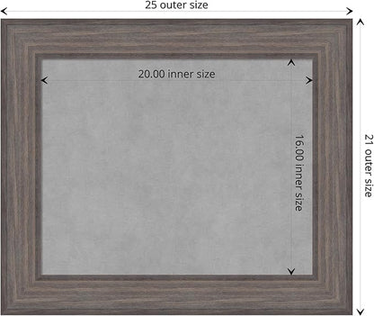 Amanti Art Grey Framed Magnetic Board 21x25 Small Vision Board - Image 4