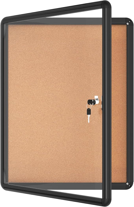 Mifuro 26"x20" Enclosed Bulletin Board, Lockable Weather-Resistant Aluminum by MifuroOfficeProduct