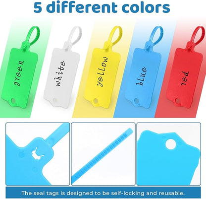 LeonBach 100 PCS Plastic Shipping Tags, 1.46" x 2.48", Waterproof Labels - Image 3