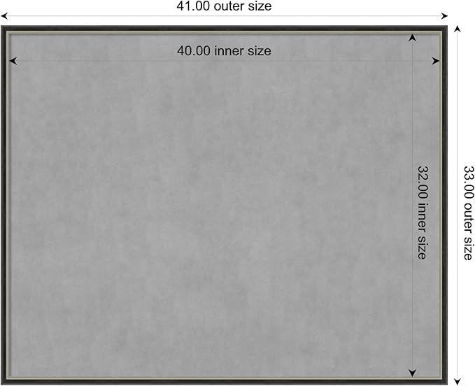 Amanti Art Black Framed Magnetic Board 33x41 X-Large Vision Board - Image 3