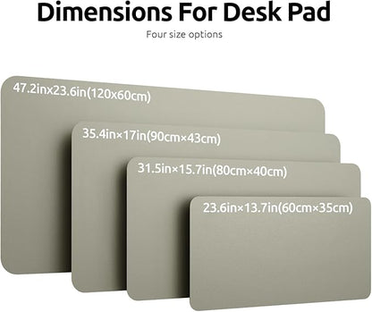 YSAGi Leather Desk Pad Protector, Office Desk Mat, Large Mouse Pad, Non-Slip PU - Image 4